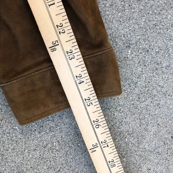 ROBERT COMSTOCK Endurance Leather Suede Jacket Men's LG Brown Long Sleeve Collar - Picture 9 of 12